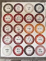 40 יח מדבקות תבלינים קוטר 4.5 ס"מ