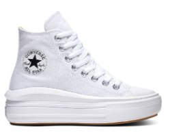 converse chuck taylor move קונברס פלטפורמה לבן גבוה