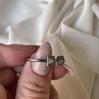 טבעת פרמידות - כסף
