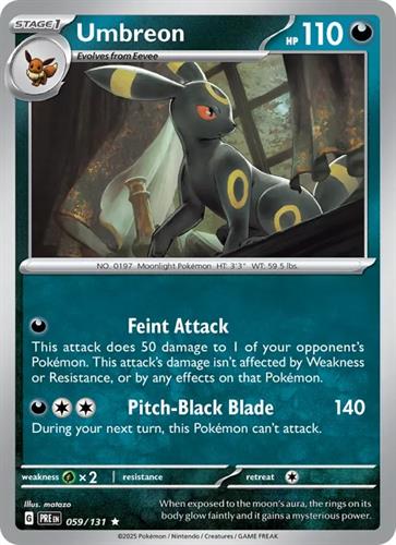 קלף בודד single פוקימון - umbreon - Prismatic Evolutions - 059/131