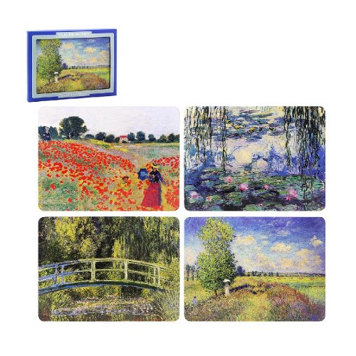 מארז רביעיית פלייסמטים קטנים קלוד מונה Claude Monet