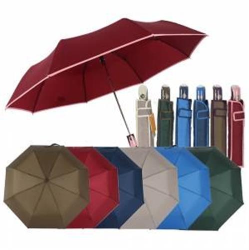 מטריה אוטומט סיליקון 22"צבעים חלקים(53620)
