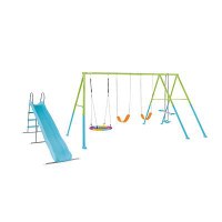 נדנדת ארבע חלקים ומגלשה לחצר לילדים |424X235X200ס"מ| מקט 44151| INTEX| קפיץ קפוץ