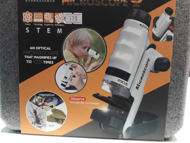 סט מיקרוסקופ  פלסטיק במזוודה לילדים