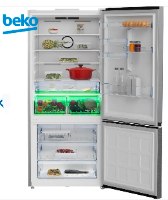 מקרר מקפיא תחתון 615 ליטר דגם BEKO RCNE726X בקו נירוסטה