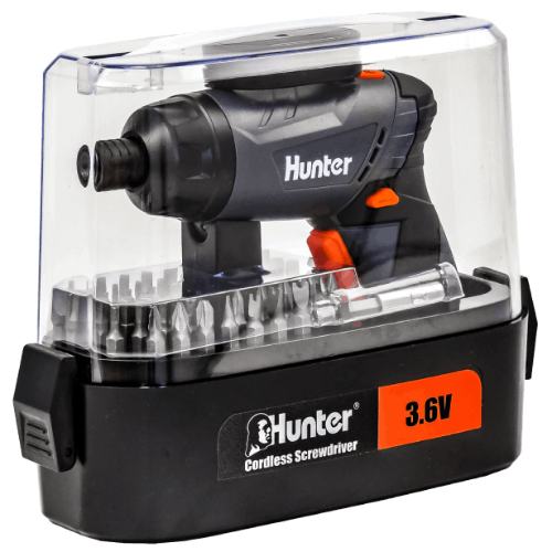מברגה קומפקטית 3.6V כולל אריזה ייעודית 52 ביטים + מאריך