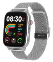 שעון חכם Miracase Multisport Smartwatch MSW100 – שעון כסוף עם רצועת רשת ממתכת מציג נתוני פעילות אלחוטית