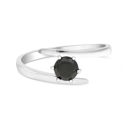 טבעת טוויסט יהלום שחור 0.50 קראט