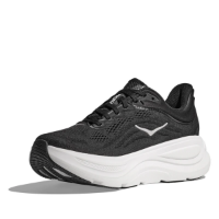 HOKA BONDI 9 WIDE נעלי ספורט גברים בונדי 9 רחבות בצבע שחור/לבן| HOKA גברים