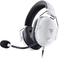 אוזניות גיימינג צבע לבן Razer BlackShark V2 X – אוזניות לבנות עם כריות אוזניים שחורות ומיקרופון גמיש