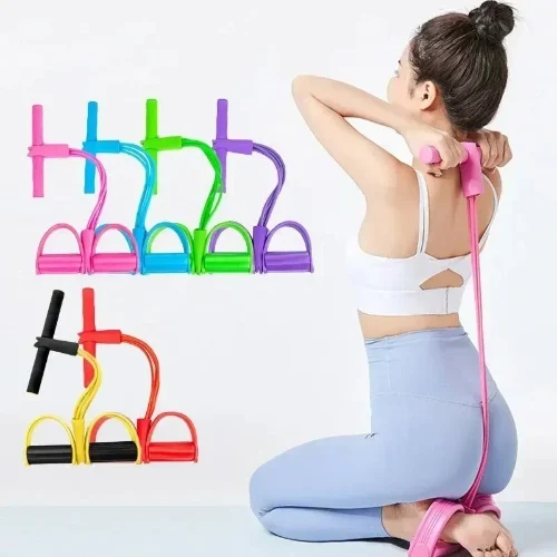 רצועות כושר אלסטיות לאימון בטן וידיים ביתי ABS