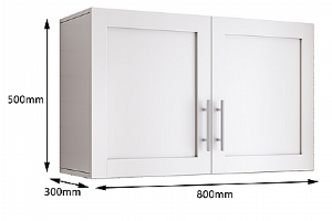 ארון אחסון עליון למטבח 2 דלתות 80X50X30 דגם ירושלים