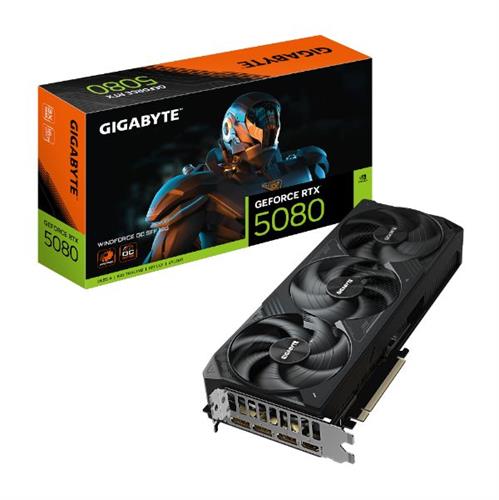 כ.מסך GIGABYTE GeForce RTX 5080 WINDFORCE OC SFF 16G