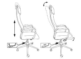 כיסא משרדי - BUROCRAT KB-9N ECO OR-12 - צבע בז'