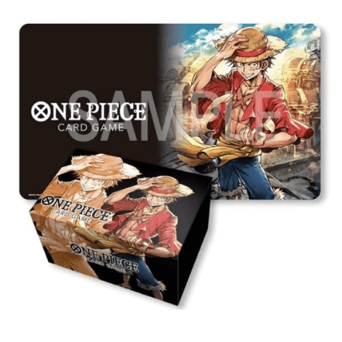 One Piece TCG:Game Playmat And Storage Box Set Monkey.D.Luffy וואן פיס מקוריים מארז אחסון מיוחד