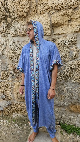 קימונו אינדיגו ארוך