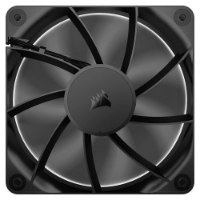 מארז שלושה מאווררים צבע שחור Corsair RS120 120mm – מאוורר שחור בודד עם תאורת LED לבנה מסביב ללהבים