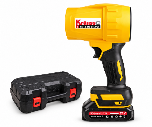 מפוח טורבו נטען ⁦KRAUSS MAK-6444-TURBO⁩ – ⁦21V⁩