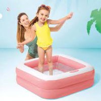 בריכה מרובעת לתינוקות עם תחתית מתנפחת ‎85×85×23‎ ס״מ | INTEX | מק״ט ‎57100‎ | קפיץ קפוץ
