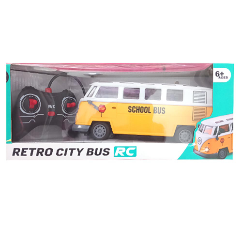 מיניבוס שלט הסעות בית ספר - RETRO CITY BUS