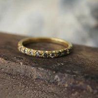 18K Gold Half Eternity Band