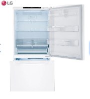 מקרר מקפיא תחתון 720 ליטר דגם LG GM859RWCE לבן מהדרין