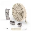 בז׳ - שרוכי נעליים אלסטיים עם סוגר ללא קשירה Press Lock