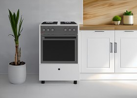 ארון שירות לתנור וכיריים בילט אין (בילד אין) בגוון לבן משלוח חינם