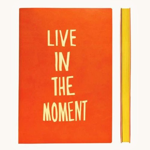 מחברת A5 מעוצבת השראה Live In The Moment