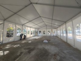אוהל תעשייתי נגד גשם במידה 6X21 עשוי אלומיניום