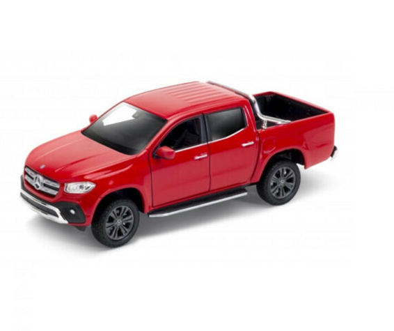 דגם מכונית מרצדס אקס קלאס אדום 1:27 Mercedes Benz X Class מבית Welly