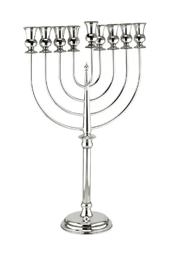 חנוכיה מכסף טהור דגם סיטארה -L