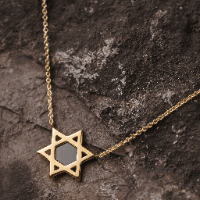 שרשרת תנך לגבר מגן דוד עם חריטה אישית
