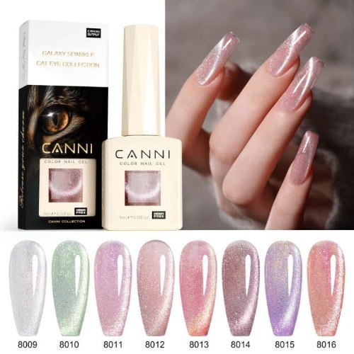 B CAT EYE PINK PLANET CANNI עין החתול– סט 8 יחידות 9 מ”ל + מגנט Hema free