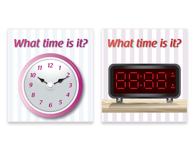 ערכות אישיות ללימוד השעון באנגלית| individual format Clock Game