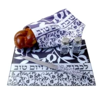 קרש חלות מעוצב ענפי רימון אפור