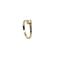 טבעת אירוסין זהב צהוב 14K יהלום מרכזי OP07160077508