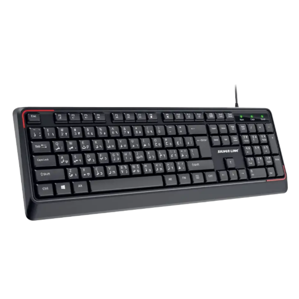 מקלדת מולטמדיה ערבית SILVER LINE KB-845HEA