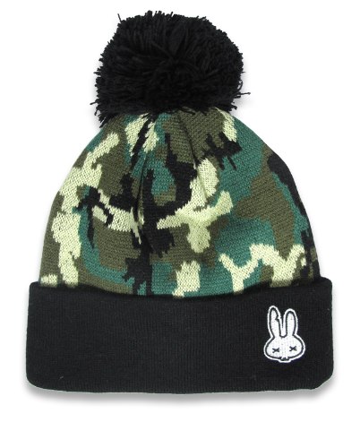 כובע Beanie Pom Pom Camo