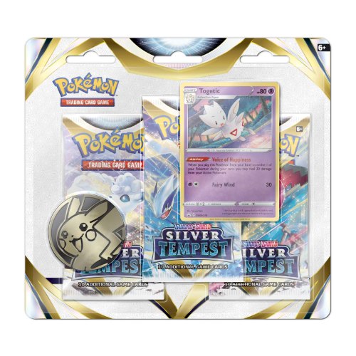 קלפי פוקימון בליסטר 3 חב' Pokemon TCG: Sword & Shield 12 Silver Tempest 3-Pack Blister Togetic