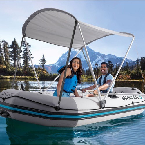 גגון שמש לסירה Bimini Top Sun Shade ‎160×142‎ ס״מ | INTEX | מק״ט ‎68600‎ | קפיץ קפוץ