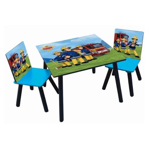 סמי הכבאי - סט שולחן + 2 כסאות עץ