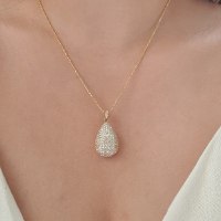שרשרת טיפה פאווה יהלומים 2.40 קראט תעודה גמולוגית IGL