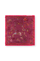 צעיף 100% משי בורדו BODHI FLOWER מידות 53X53 ס"מ