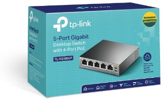 מתג שולחני TP-Link TL-SG1005P 5 Ports Gigabit 10/100/1000Mbps 4 Ports PoE – אריזה כחולה ומתג
