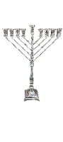 חנוכיה מכסף טהור דגם גמלא ריקוע- חבד XL