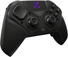 בקר משחק מודולרי אלחוטי Turtle Beach Victrix Pro BFG Reloaded PC – מבט קדמי על בקר שחור עם לוגו מואר