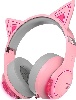 ורוד - אוזניות קשת אלחוטיות לגיימינג Edifier G5BT-B-CAT Gaming Headphones with NC 40mm