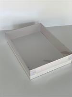 10 יח'- קופסא שקופה 43-30-8 ל 30 קינוחים/ גודל A3- לבן