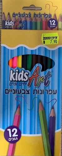 12 עפרונות צבעוניים KidsArt